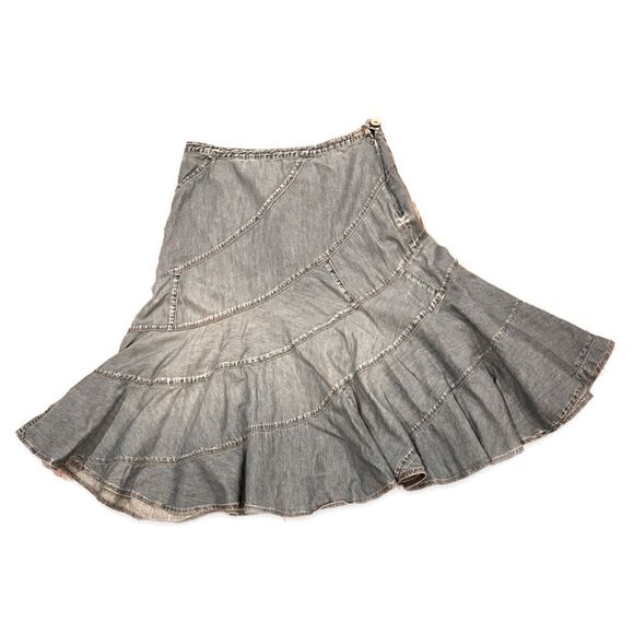 Lauren Ralph Lauren denim skirt, fit and flair western skirt, size 10 - Picture 1 of 3